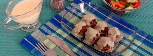 фрикадельки под сливочным соусом. Шаг 10