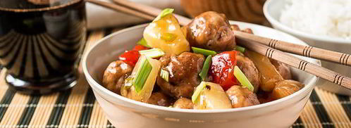 фрикадельки с ананасами в кисло-сладком соусе. Шаг 15