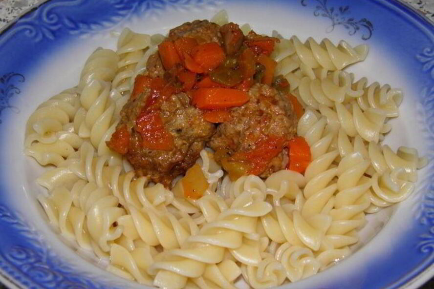 Рецепт фузилли с фрикадельками