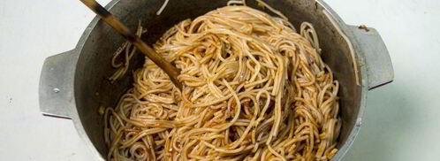 спагетти с фрикадельками в соусе. Шаг 7