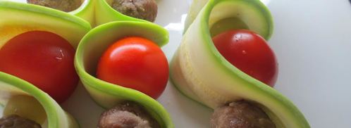 цукини на шпажках с фрикадельками и помидорами. Шаг 4