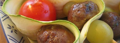 цукини на шпажках с фрикадельками и помидорами. Шаг 5