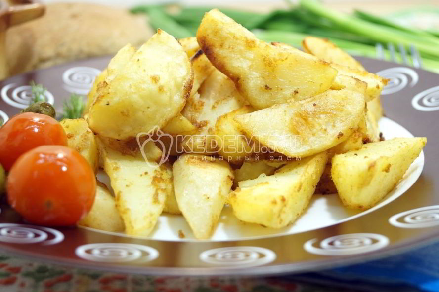 Рецепт картофеля дольками в духовке