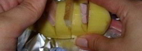 картофель с беконом в фольге. Шаг 6