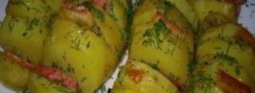 картофель с беконом в фольге. Шаг 8