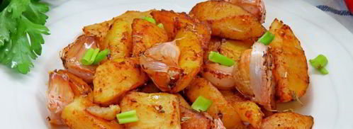 картофель с чесноком и зеленью. Шаг 5