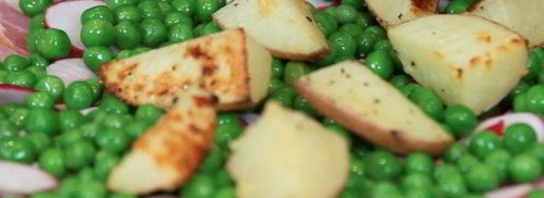 картофель с горошком и ветчиной. Шаг 6