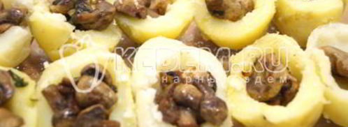 картофель с грибами в духовке. Шаг 7