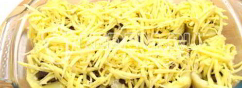 картофель с грибами в духовке. Шаг 8