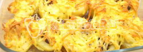 картофель с грибами в духовке. Шаг 9