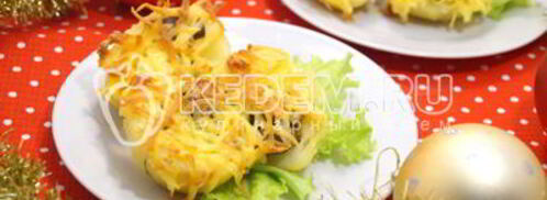 картофель с грибами в духовке. Шаг 11