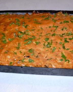 Картофель с мясом и грибами