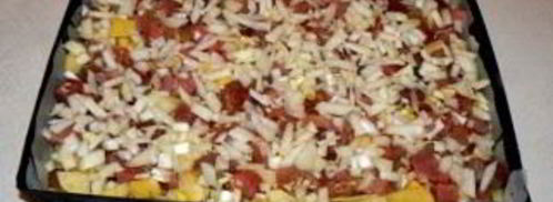 картофель с мясом и грибами. Шаг 4