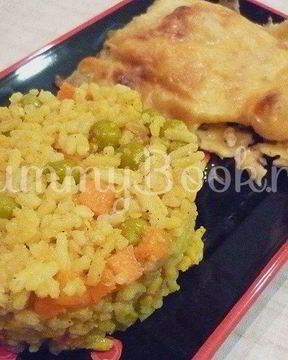 Нежный рис с простыми овощами