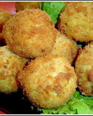 Пшенные крокеты с грибами