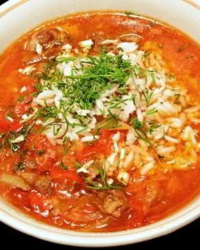 Рассыпчатый рис с подливой