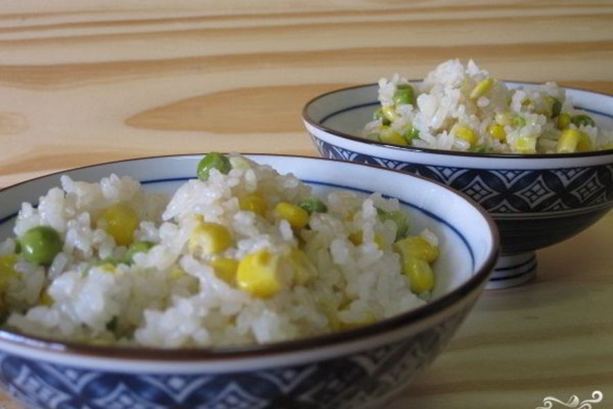 Рецепт риса с горошком и кукурузой