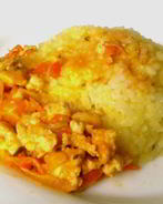 Рис с куриной подливкой