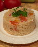 Рис с курицей и помидорами