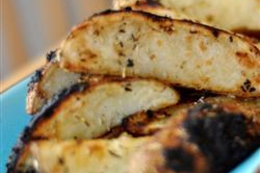 Рецепт румяного картофеля гриль