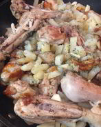 Жареная картошка с курицей