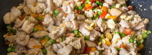 жареный рис с курицей и сладким перцем. Шаг 7