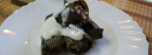 долма в виноградных листьях. Шаг 11