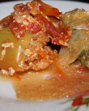 Голубцы и перцы со свининой без риса