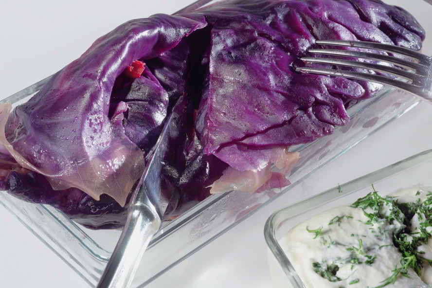 Рецепт голубцов из красной капусты с уткой