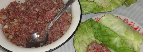 голубцы из молодой капусты с фаршем и чечевицей. Шаг 7