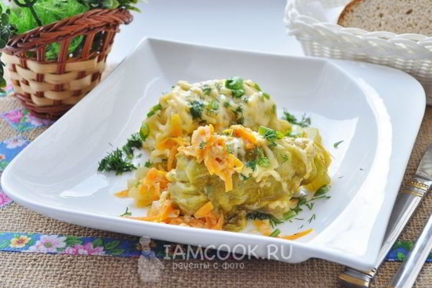 Рецепт голубцов с индейкой в сливочном соусе в мультиварке