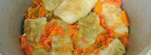 голубцы со свиным фаршем и патиссонами. Шаг 12