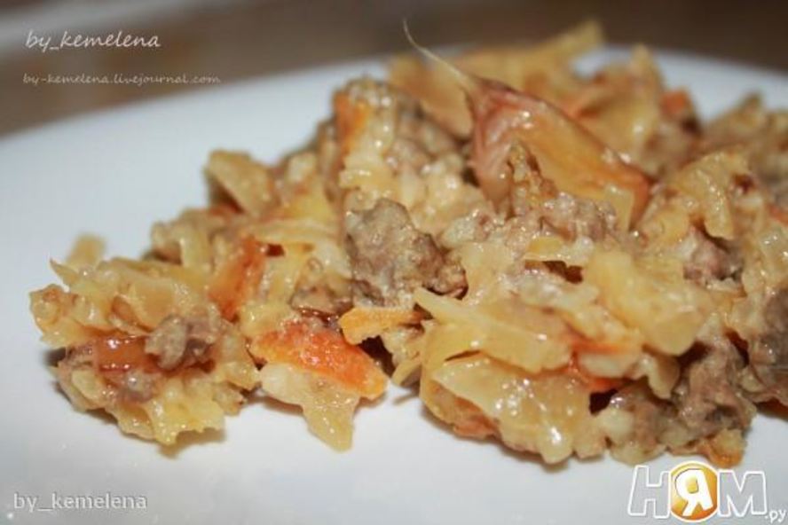 Рецепт ленивых голубцов на молоке в мультиварке