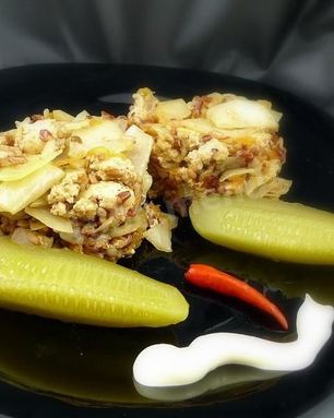 Ленивые голубцы с куриным фаршем в мультиварке