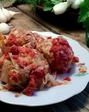 Ленивые голубцы с рисом и фаршем