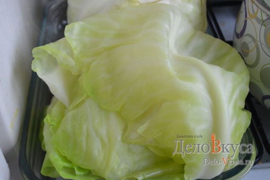 Рецепт листьев капусты для голубцов