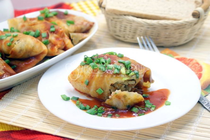 Рецепт постных голубцов