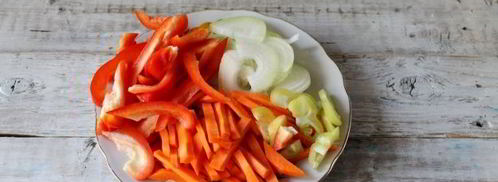 гречневая лапша с курицей и овощами. Шаг 7