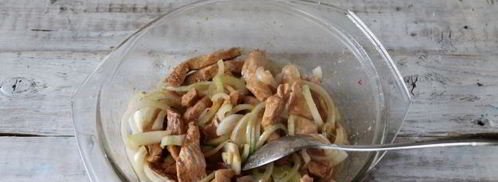 гречневая лапша с курицей и овощами. Шаг 11