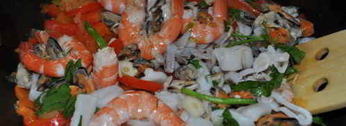 гречневая лапша с морепродуктами. Шаг 5