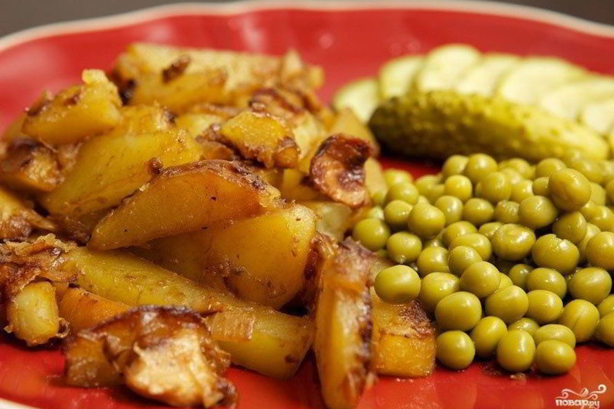 Рецепт белых грибов с картошкой