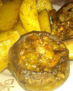 Фаршированные грибы с картофелем