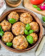 Фаршированные шампиньоны с курицей