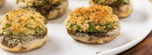 грибы, фаршированные сыром, в духовке. Шаг 5