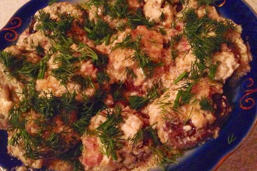 Рецепт грибов, фаршированных ветчиной и сыром