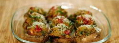 грибы, фаршированные вялеными помидорами. Шаг 3