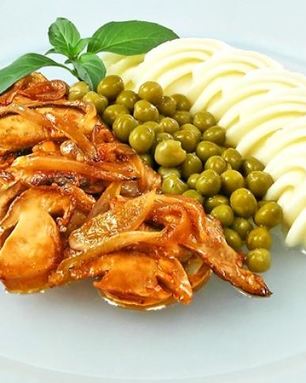 Грибы под винным соусом