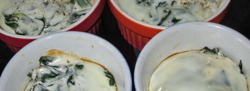 грибы, запеченные со шпинатом и яйцом. Шаг 11