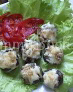 Грибы запеченные в духовке под сыром