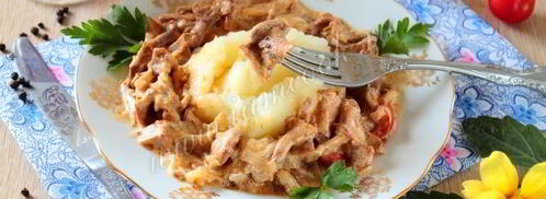 лисички жареные в сметане. Шаг 9